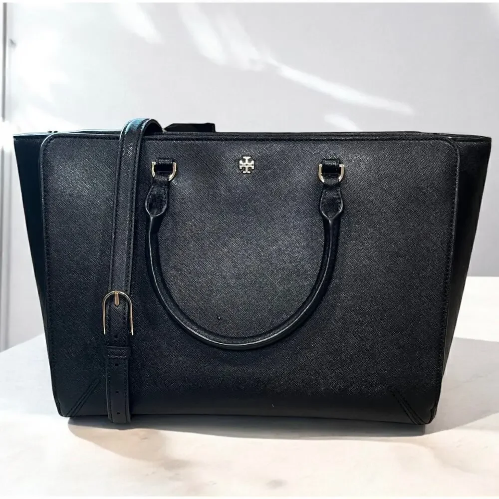 Tory Burch Saffiano Leather Emerson Medium Zip Tote Bag